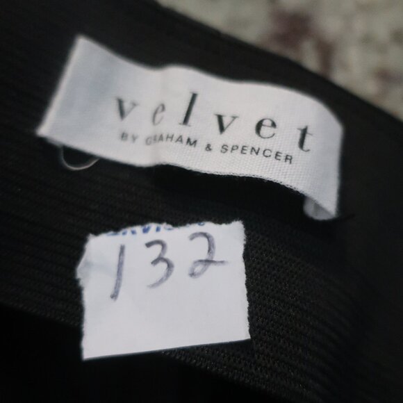 Women Velvet Graham & Spencer Black Faux Leather Leggings S - Picture 8 of 8